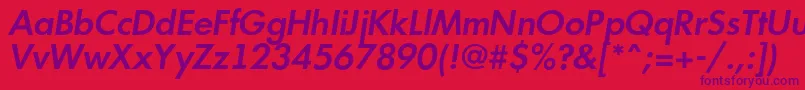 AFuturicaltSemibolditalic Font – Purple Fonts on Red Background