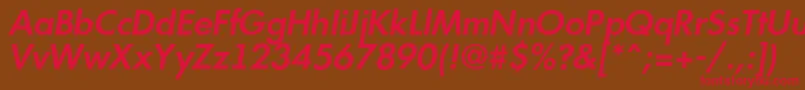 AFuturicaltSemibolditalic Font – Red Fonts on Brown Background