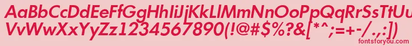 AFuturicaltSemibolditalic Font – Red Fonts on Pink Background
