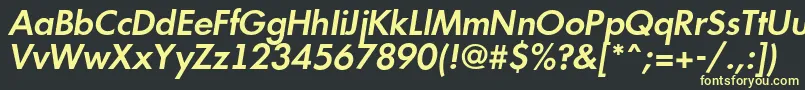 AFuturicaltSemibolditalic Font – Yellow Fonts on Black Background