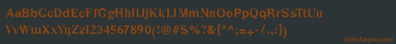 Шрифт DesastraBold – коричневые шрифты на чёрном фоне