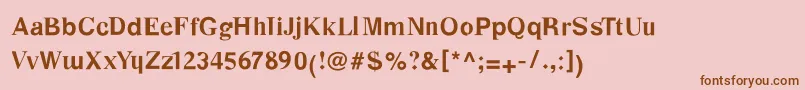 DesastraBold-Schriftart – Braune Schriften auf rosa Hintergrund