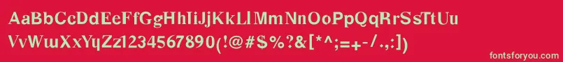 DesastraBold Font – Green Fonts on Red Background