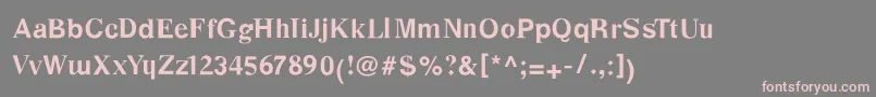 フォントDesastraBold – 灰色の背景にピンクのフォント