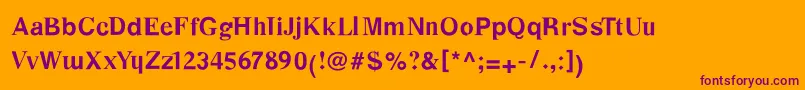 fuente DesastraBold – Fuentes Moradas Sobre Fondo Naranja