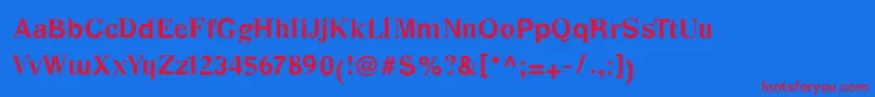 Шрифт DesastraBold – красные шрифты на синем фоне