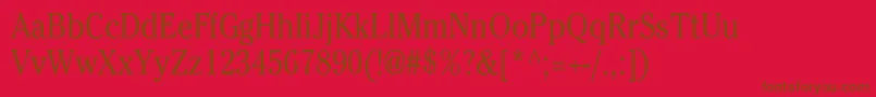 CheltenhamcndN Font – Brown Fonts on Red Background