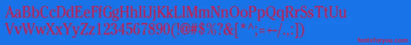 CheltenhamcndN Font – Red Fonts on Blue Background