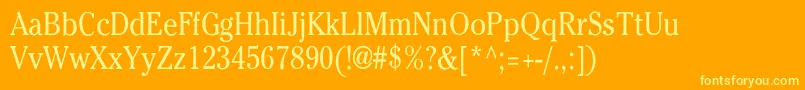Шрифт CheltenhamcndN – жёлтые шрифты на оранжевом фоне
