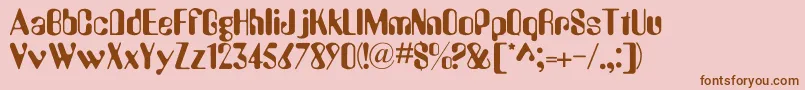 SallyBold Font – Brown Fonts on Pink Background