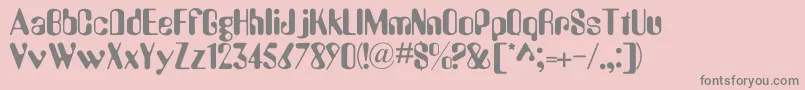 フォントSallyBold – ピンクの背景に灰色の文字