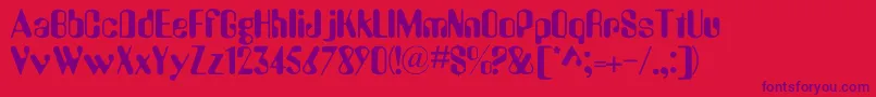 SallyBold Font – Purple Fonts on Red Background