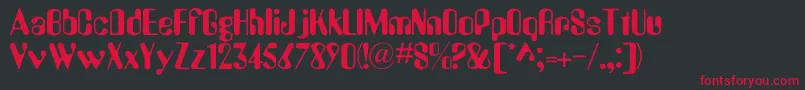 SallyBold Font – Red Fonts on Black Background
