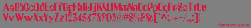 SallyBold Font – Red Fonts on Gray Background