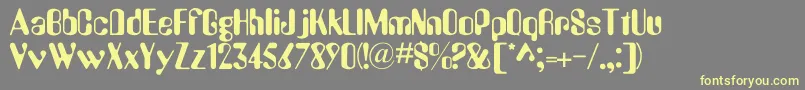 SallyBold Font – Yellow Fonts on Gray Background