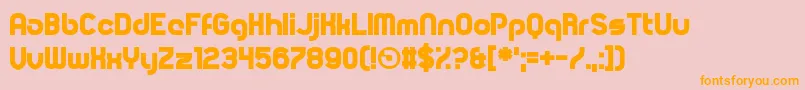 Drowsy Font – Orange Fonts on Pink Background