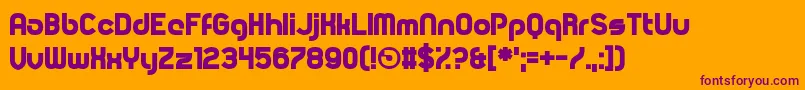 Drowsy Font – Purple Fonts on Orange Background