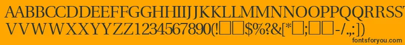 VeracitytitlingcapssskRegular Font – Black Fonts on Orange Background