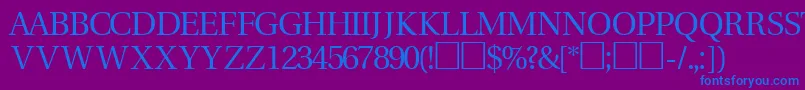 VeracitytitlingcapssskRegular Font – Blue Fonts on Purple Background