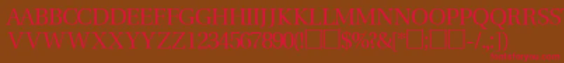 VeracitytitlingcapssskRegular Font – Red Fonts on Brown Background