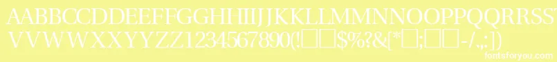 VeracitytitlingcapssskRegular Font – White Fonts on Yellow Background