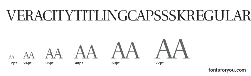 VeracitytitlingcapssskRegular Font Sizes