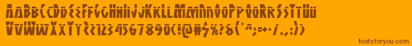 Antikytheralaser Font – Brown Fonts on Orange Background