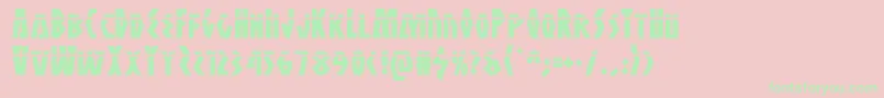 Antikytheralaser Font – Green Fonts on Pink Background