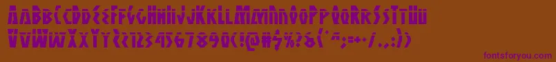 Antikytheralaser-Schriftart – Violette Schriften auf braunem Hintergrund