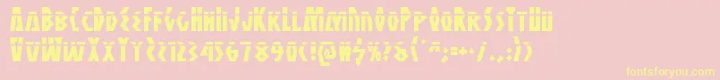 Antikytheralaser Font – Yellow Fonts on Pink Background