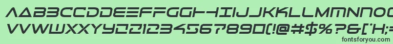 フォントTelemarinesboldsemital1 – 緑の背景に黒い文字