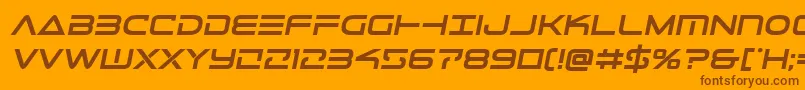 Telemarinesboldsemital1 Font – Brown Fonts on Orange Background