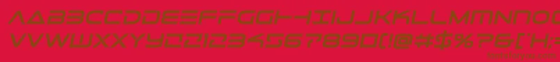Telemarinesboldsemital1 Font – Brown Fonts on Red Background