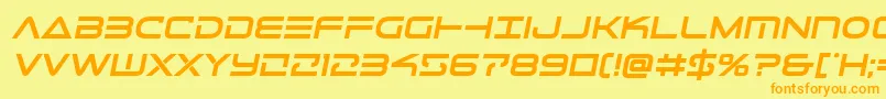 Telemarinesboldsemital1 Font – Orange Fonts on Yellow Background