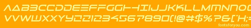 Telemarinesboldsemital1 Font – Yellow Fonts on Orange Background