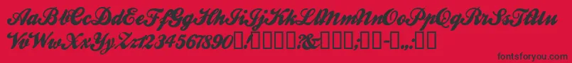 Ballw ffy Font – Black Fonts on Red Background