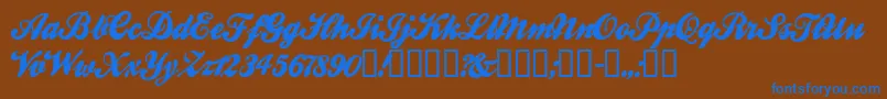 Ballw ffy Font – Blue Fonts on Brown Background