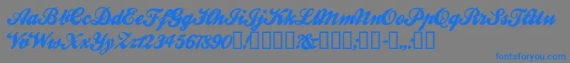 Ballw ffy-Schriftart – Blaue Schriften auf grauem Hintergrund