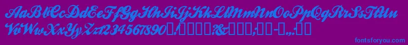 Ballw ffy Font – Blue Fonts on Purple Background