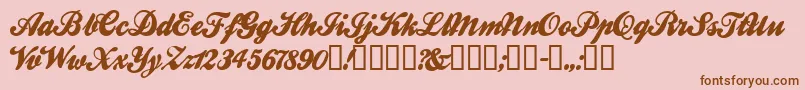 Ballw ffy Font – Brown Fonts on Pink Background