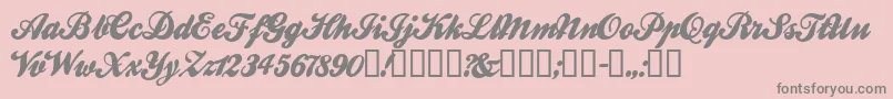 Ballw ffy-Schriftart – Graue Schriften auf rosa Hintergrund