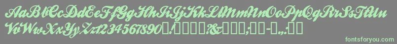 Ballw ffy Font – Green Fonts on Gray Background