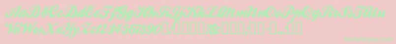 Ballw ffy Font – Green Fonts on Pink Background