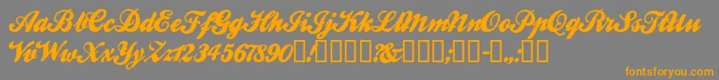 Ballw ffy-Schriftart – Orangefarbene Schriften auf grauem Hintergrund