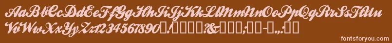 Ballw ffy Font – Pink Fonts on Brown Background