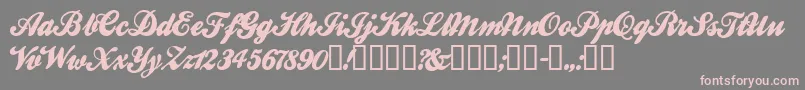 Ballw ffy Font – Pink Fonts on Gray Background