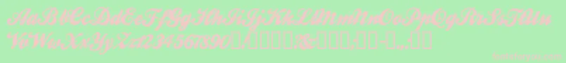 Ballw ffy Font – Pink Fonts on Green Background