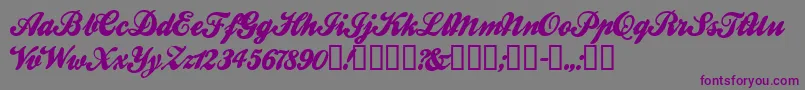 Ballw ffy Font – Purple Fonts on Gray Background