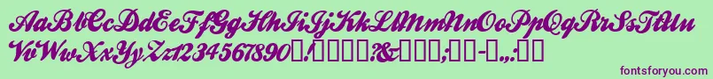 Ballw ffy Font – Purple Fonts on Green Background