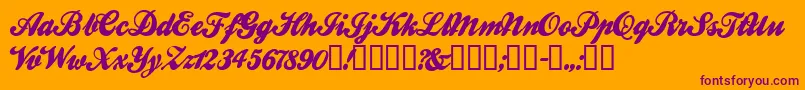 Ballw ffy Font – Purple Fonts on Orange Background